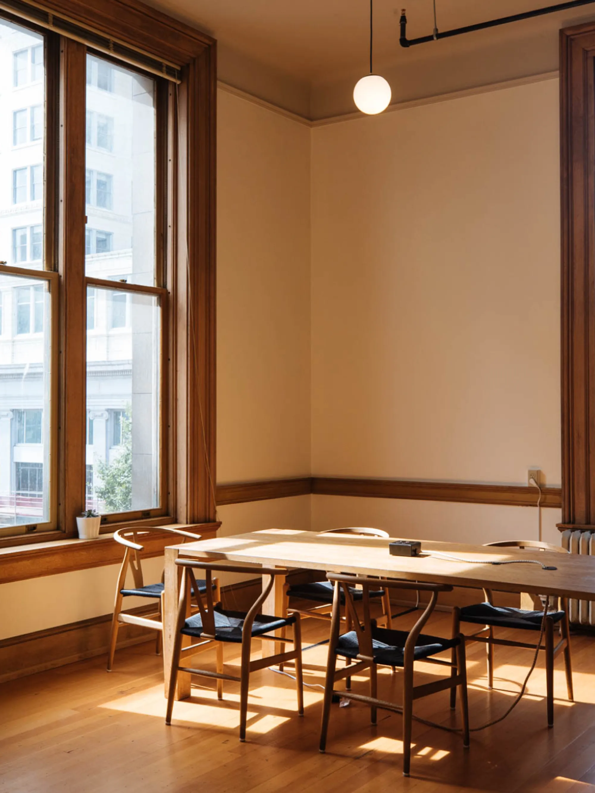 Sunlit conference room