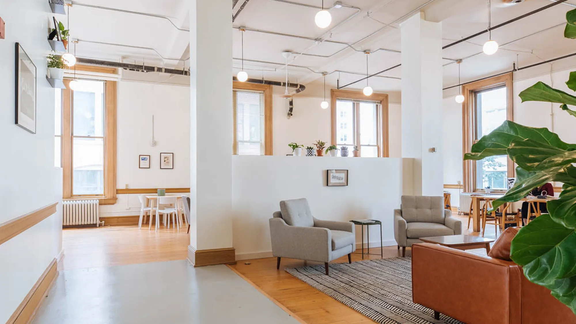 Light, airy, open office space